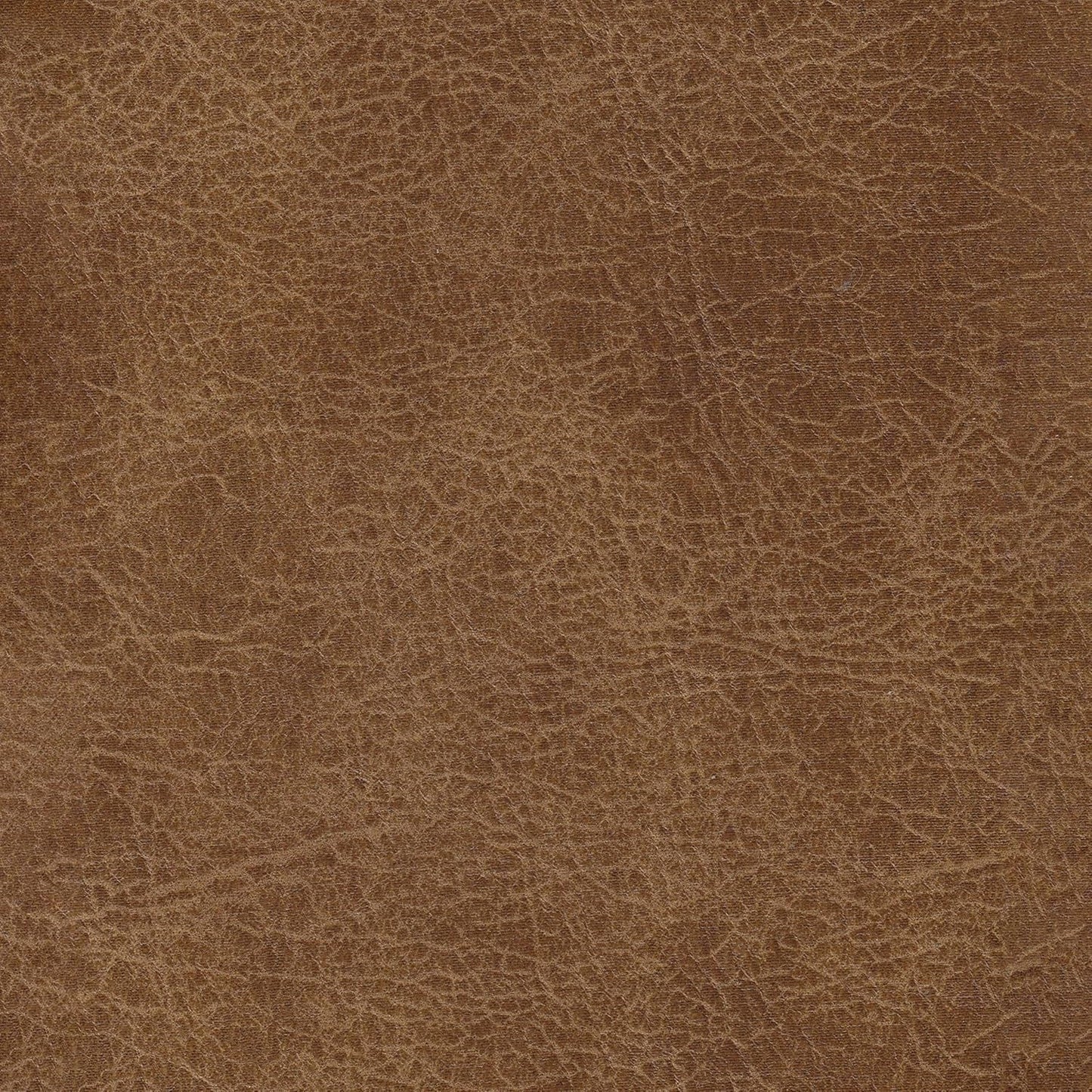 Small Distressed Brown Faux Leather Storage Ottoman