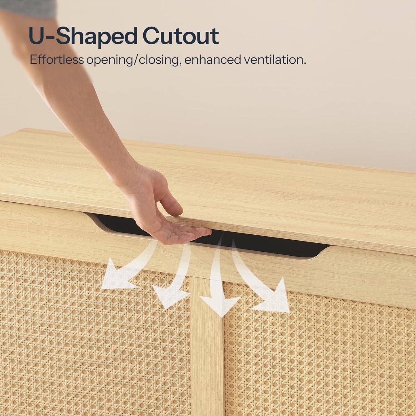 FortyThreeInch RattanLike StorageChest Bench With Safety Hinge