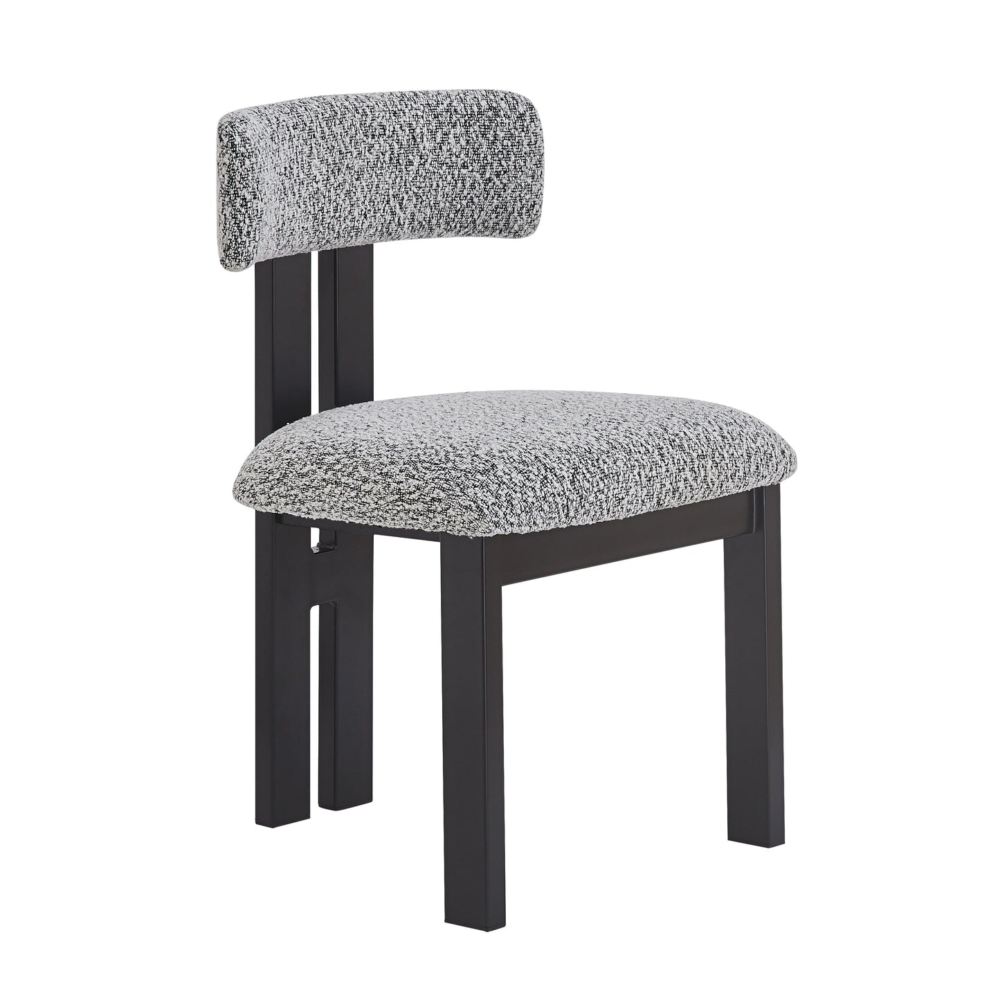 Upholstered Armless Dining Chairs With Metal Legs (Set of 2)