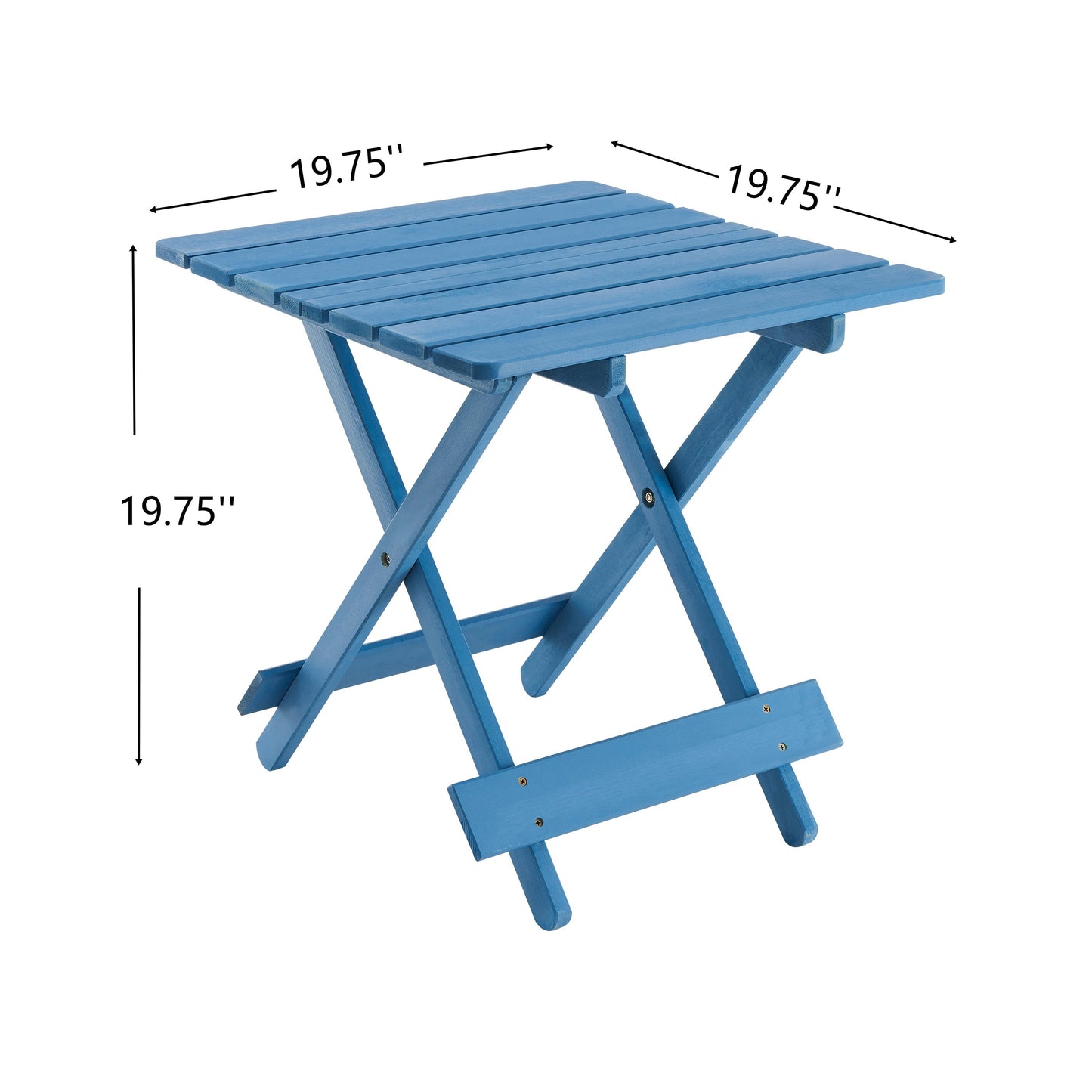 Folding Square Table Patio Outdoor Solid Wood Table
