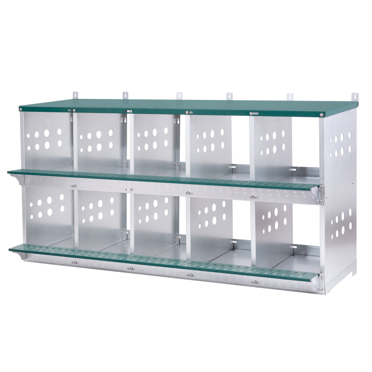 10-Bay Metal Nest Box for Hens and Ducks