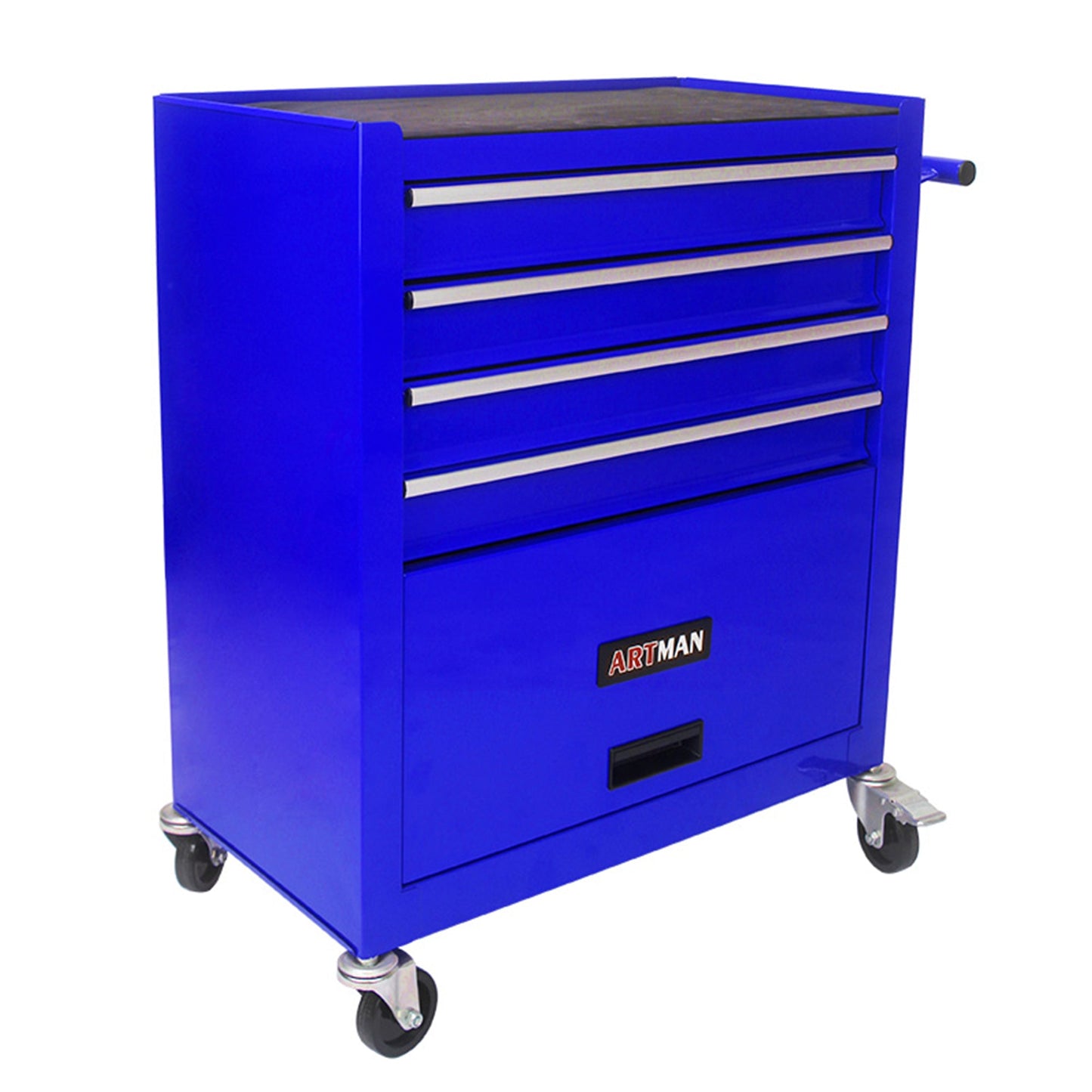 4 Drawers Multifunctional Tool Cart With Wheels-Blue