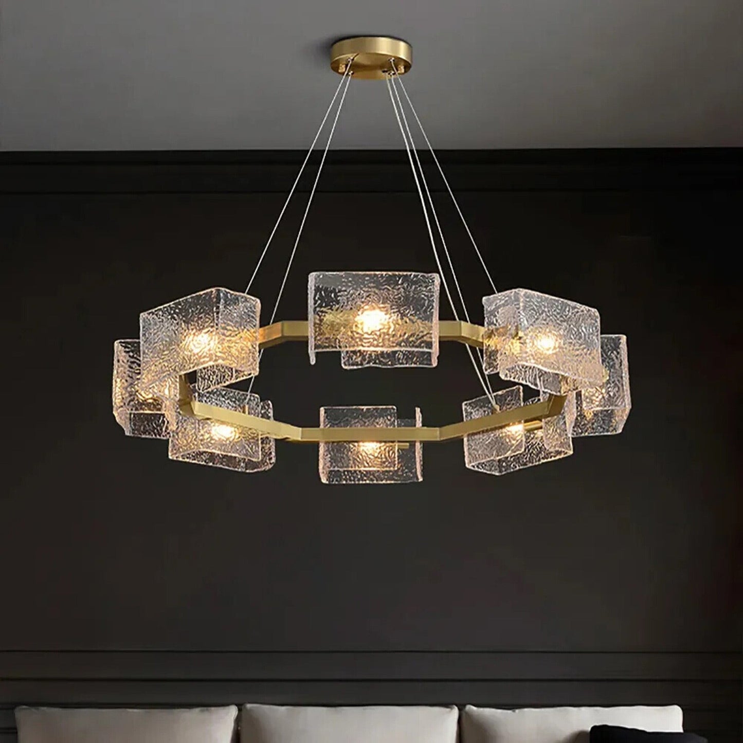 Water ripple Glass  Chandelier