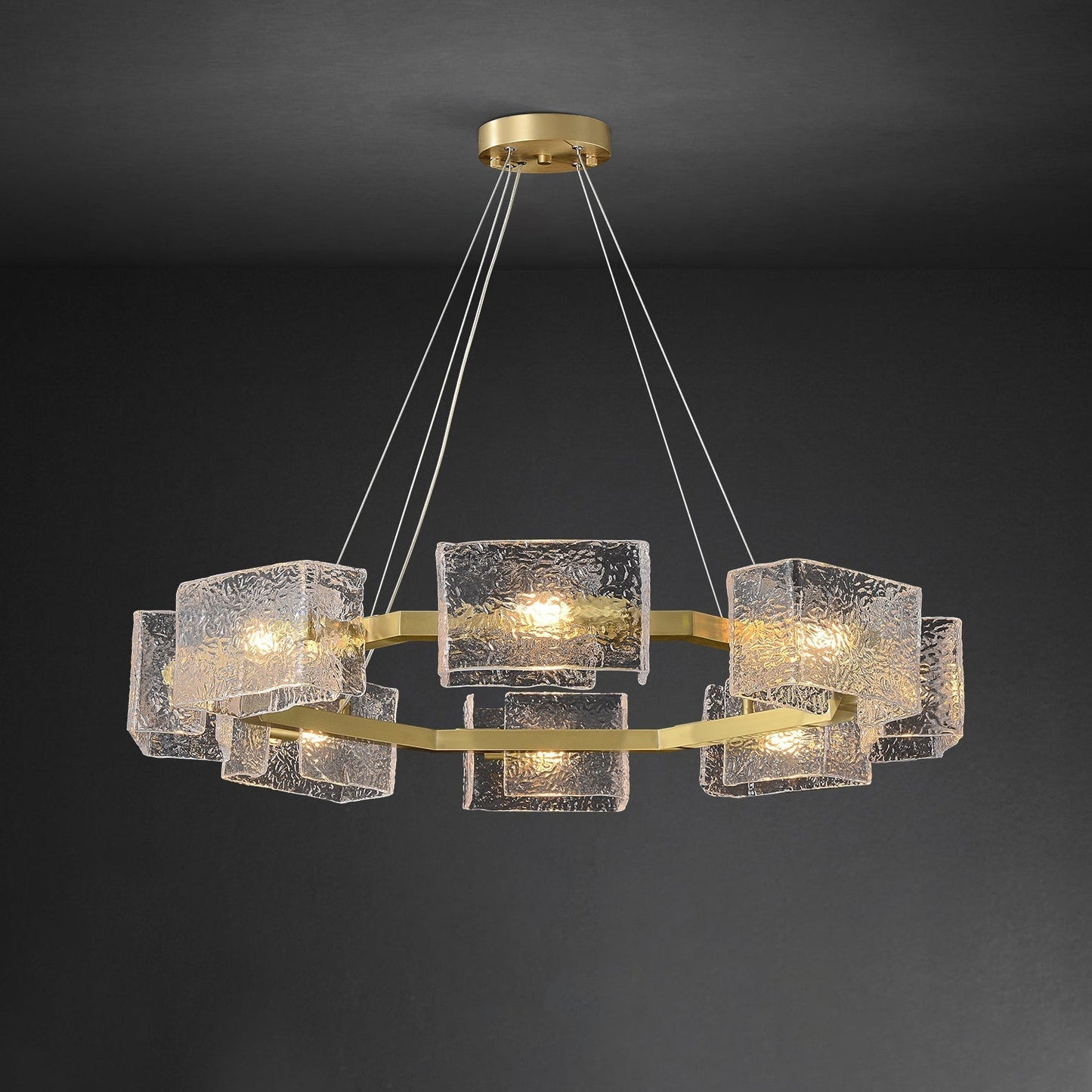 Water ripple Glass  Chandelier