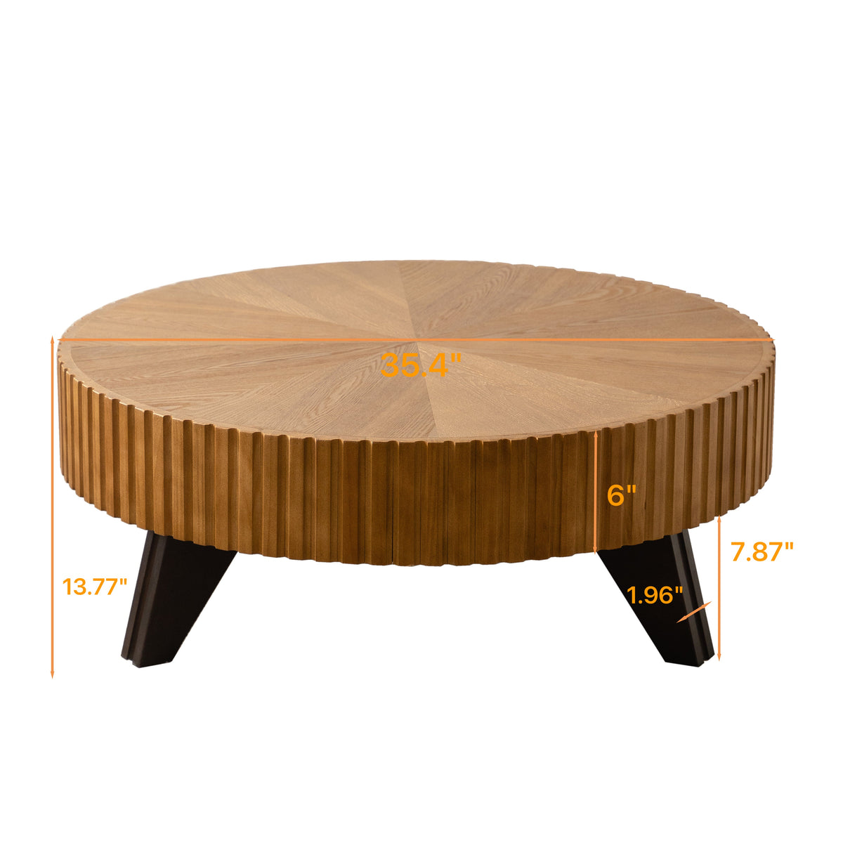 35.4" Round Retro Coffee Table