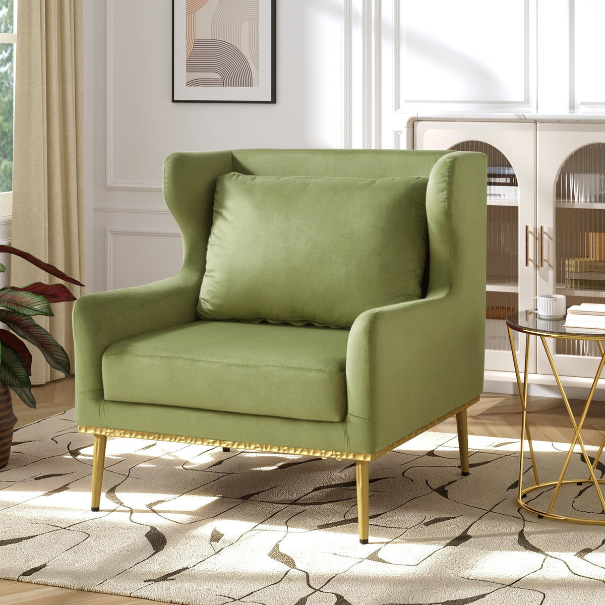 Modern Velvet Accent Chair