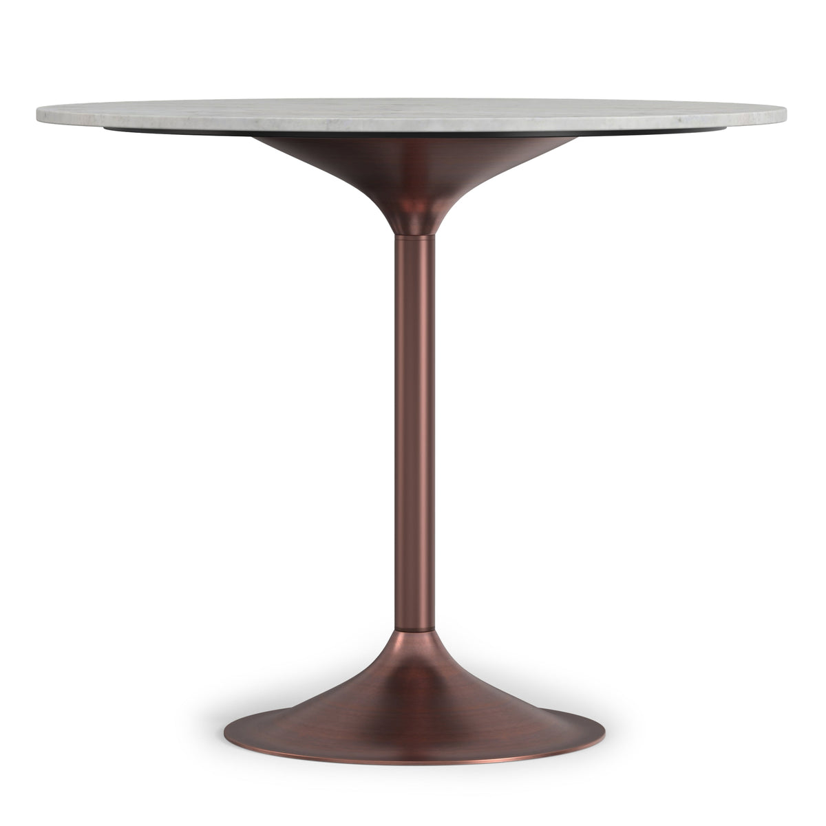 Osborne 36 Inch Wide Genuine Marble and Iron Contemporary Dining Table