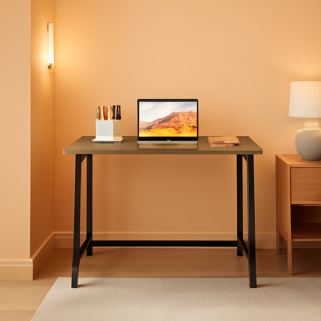 Folding Desk 31.5 Inch Gray Wash Fits Small Spaces