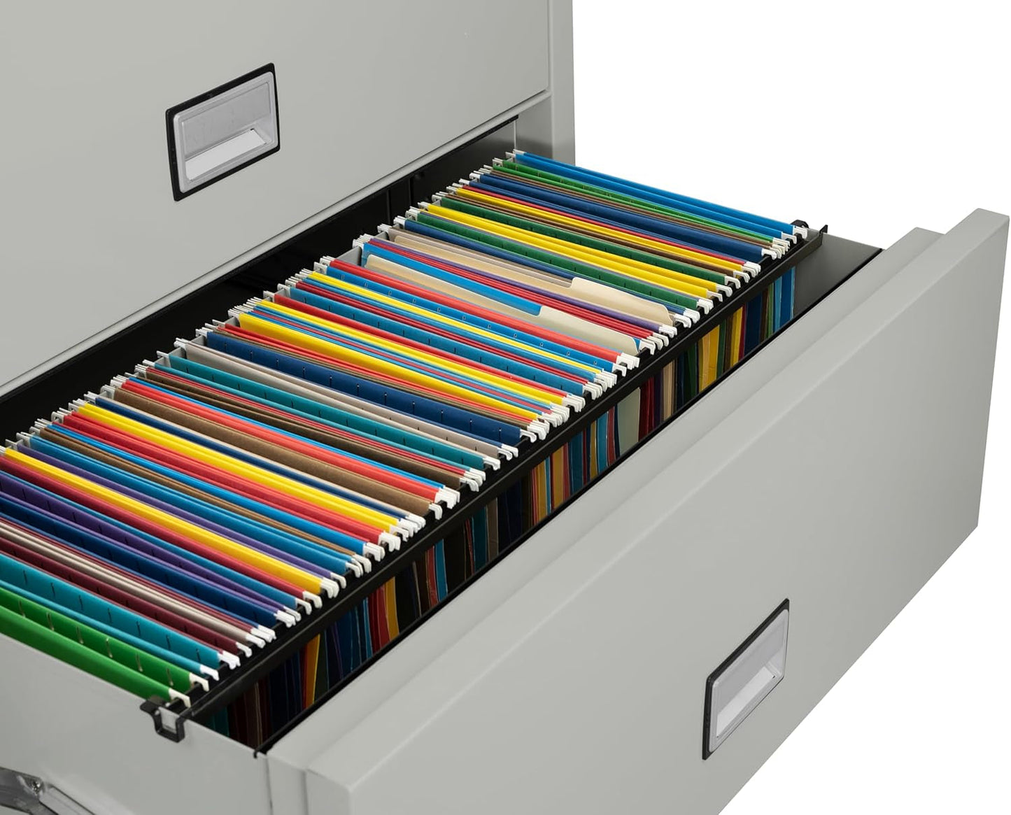 Lateral 38 Inch File Cabinet Light Gray Office Storage