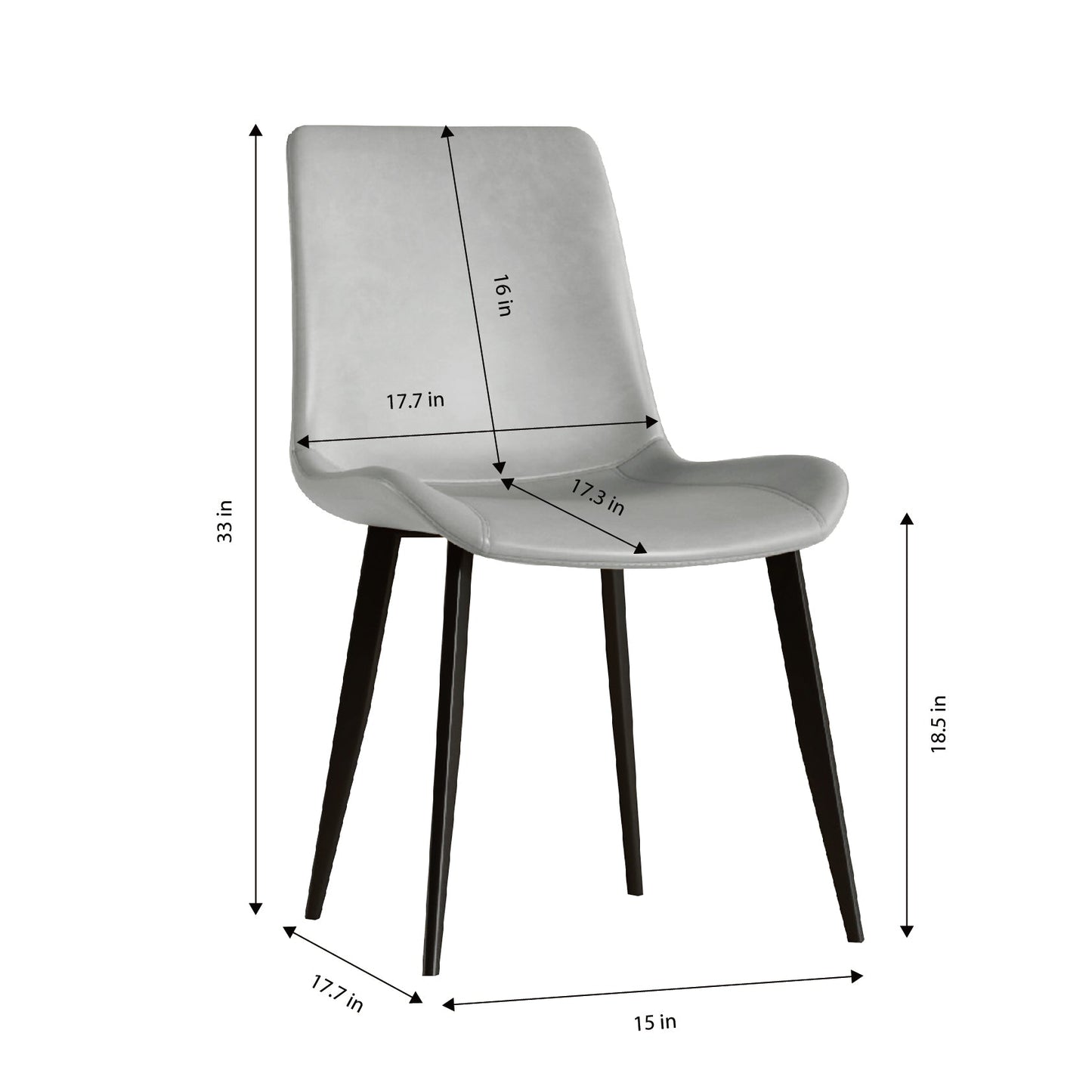 Modern Dining Chair Set of 4 Pieces with Floral Design