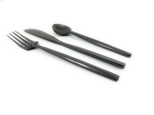 Stainless Steel Flatware 18 PC Set-Dinner knives, Dinner Forks, Teaspoons