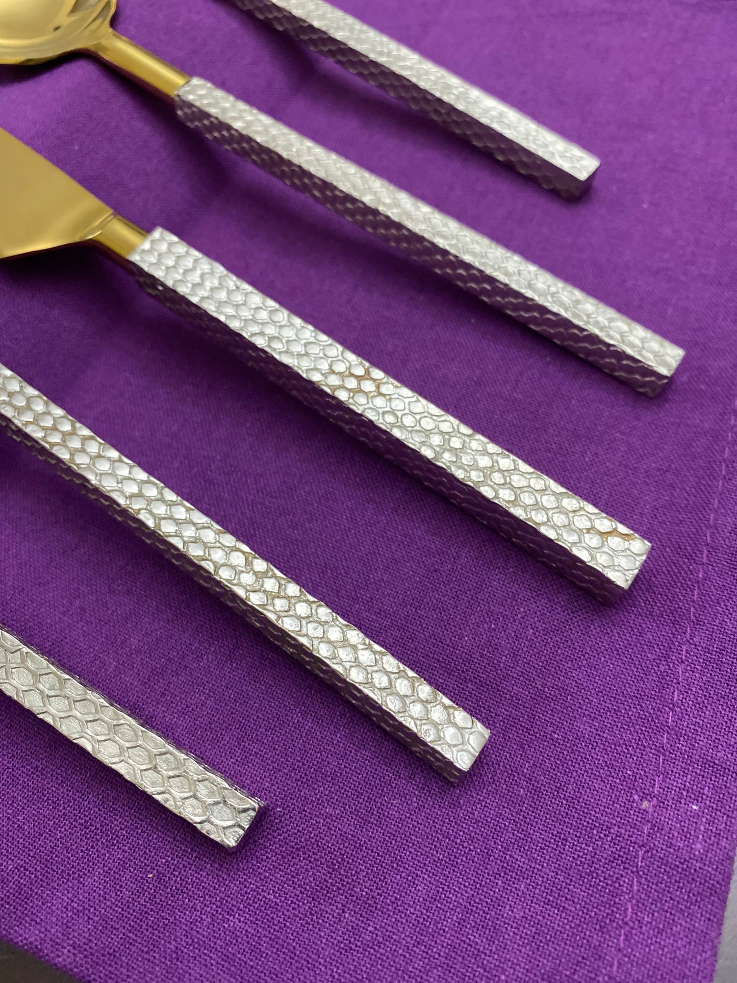 Designer Golden Stainless Steel Flatware Set of 20 PC