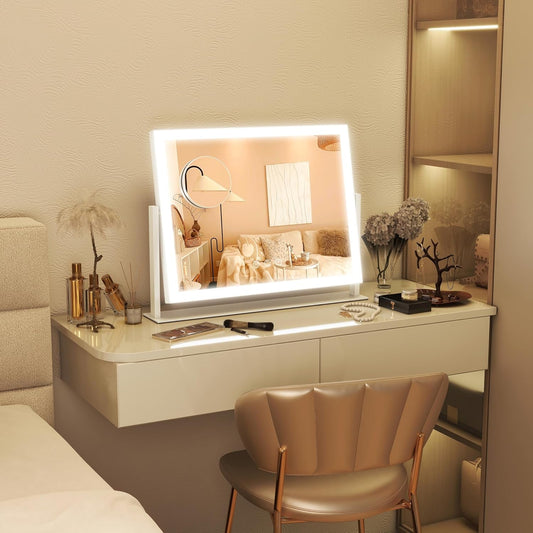 13x17 Makeup Vanity Mirror With Lights Dimmable Touch Screen