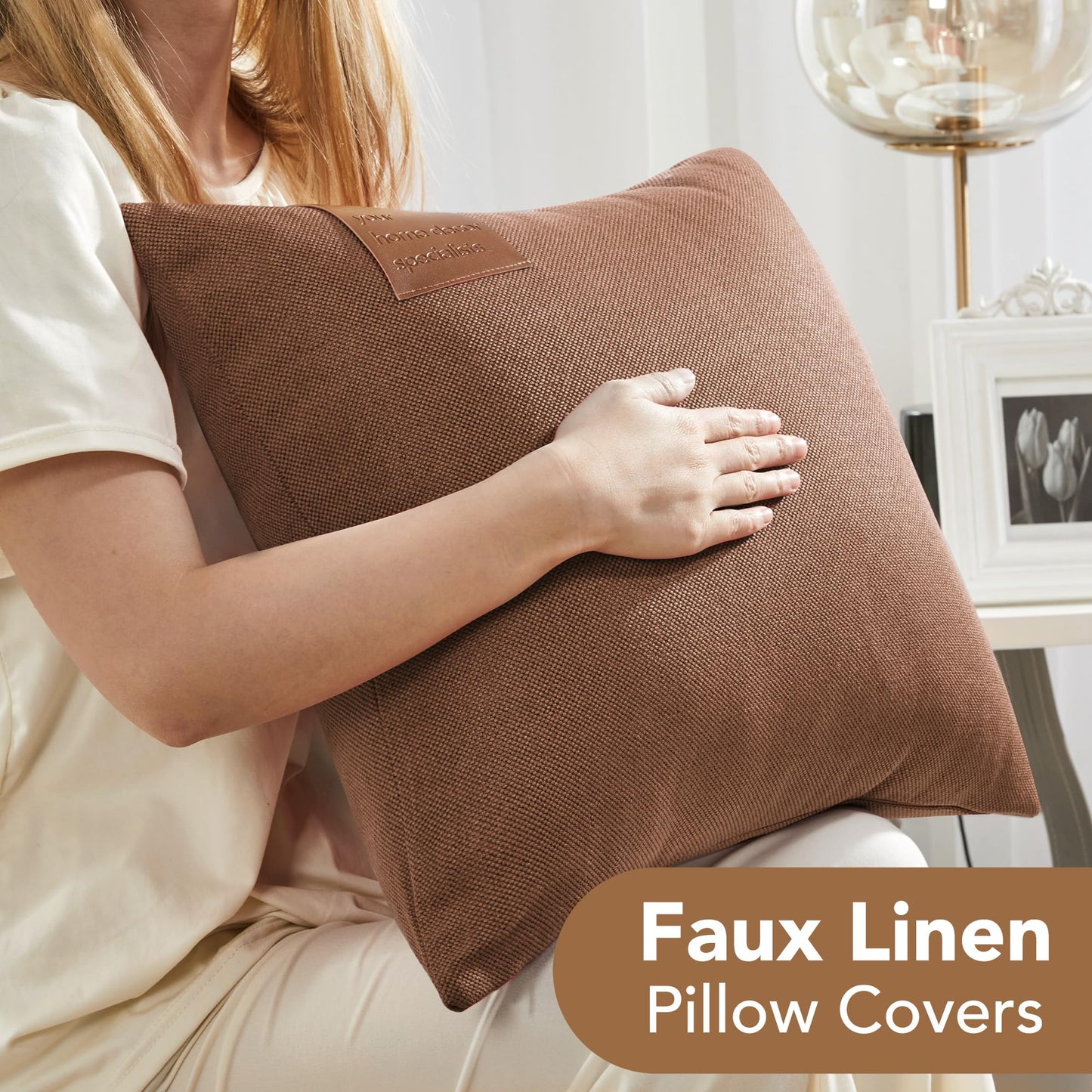 Saddle Brown Lumbar Pillow Covers, 2PCS
