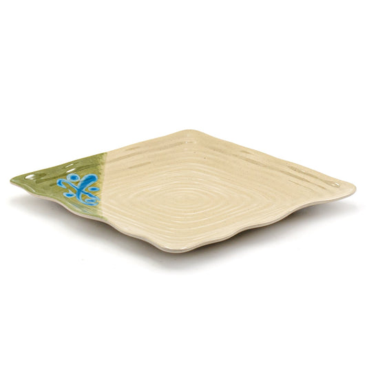 Melamine Square Plate, 6pc, 11"D (Green)