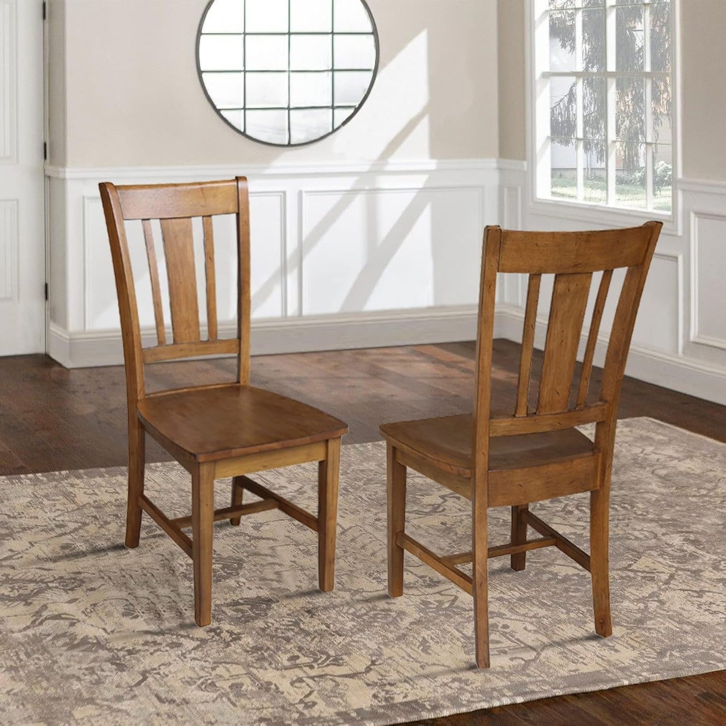 International Concepts San Remo Pecan Parawood Dining Chair