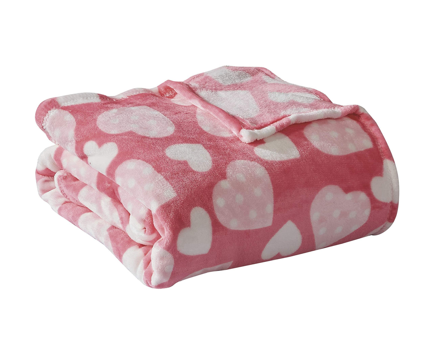 Decor&More Amor Eterno Be Mine Love Collection Valentine's Day Heart Ultra Plush Throw Blanket (50" x 60") -