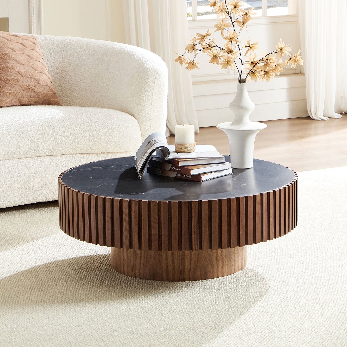 Nesting Round Sintered Stone Coffee Table