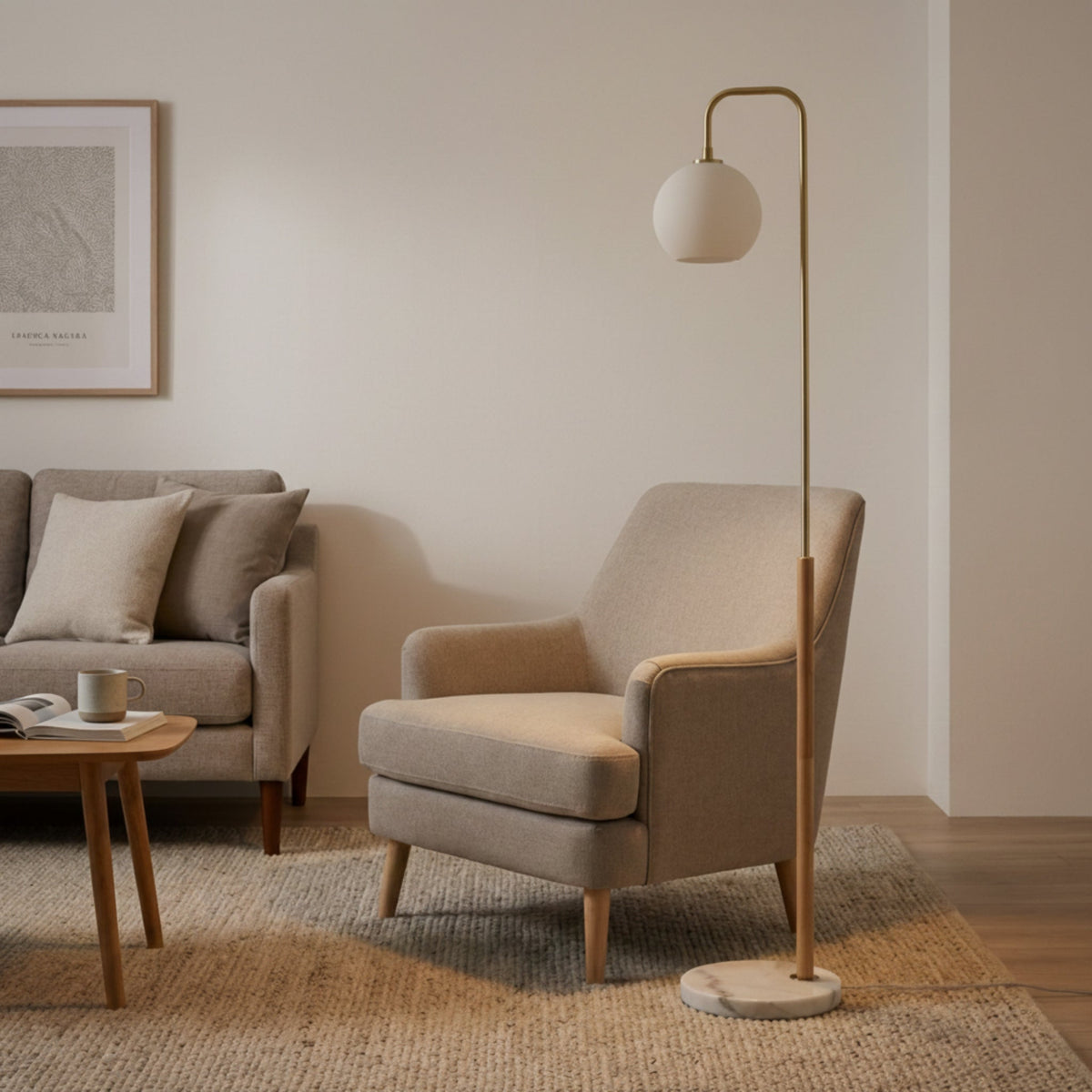 Tall Corner Floor Lamp, Solaris