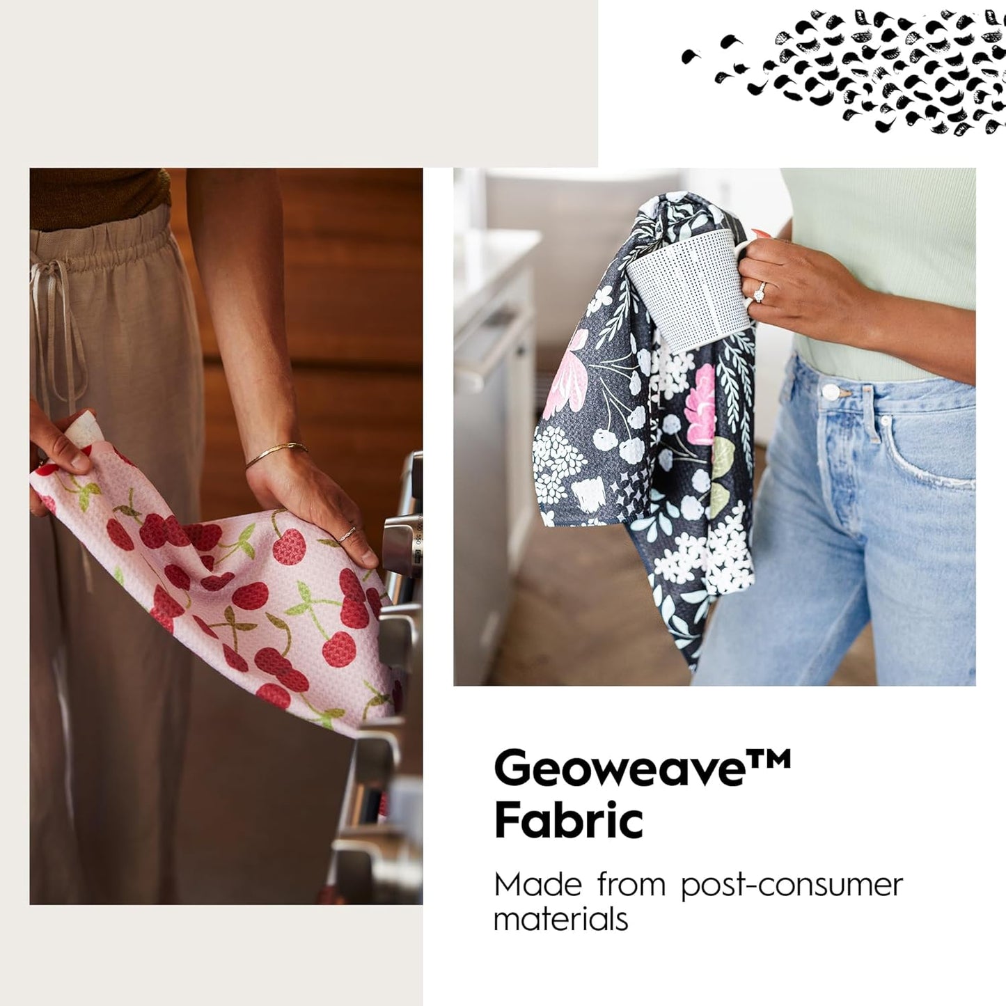 Pumpkin Patchwork Geometry Tea Towel