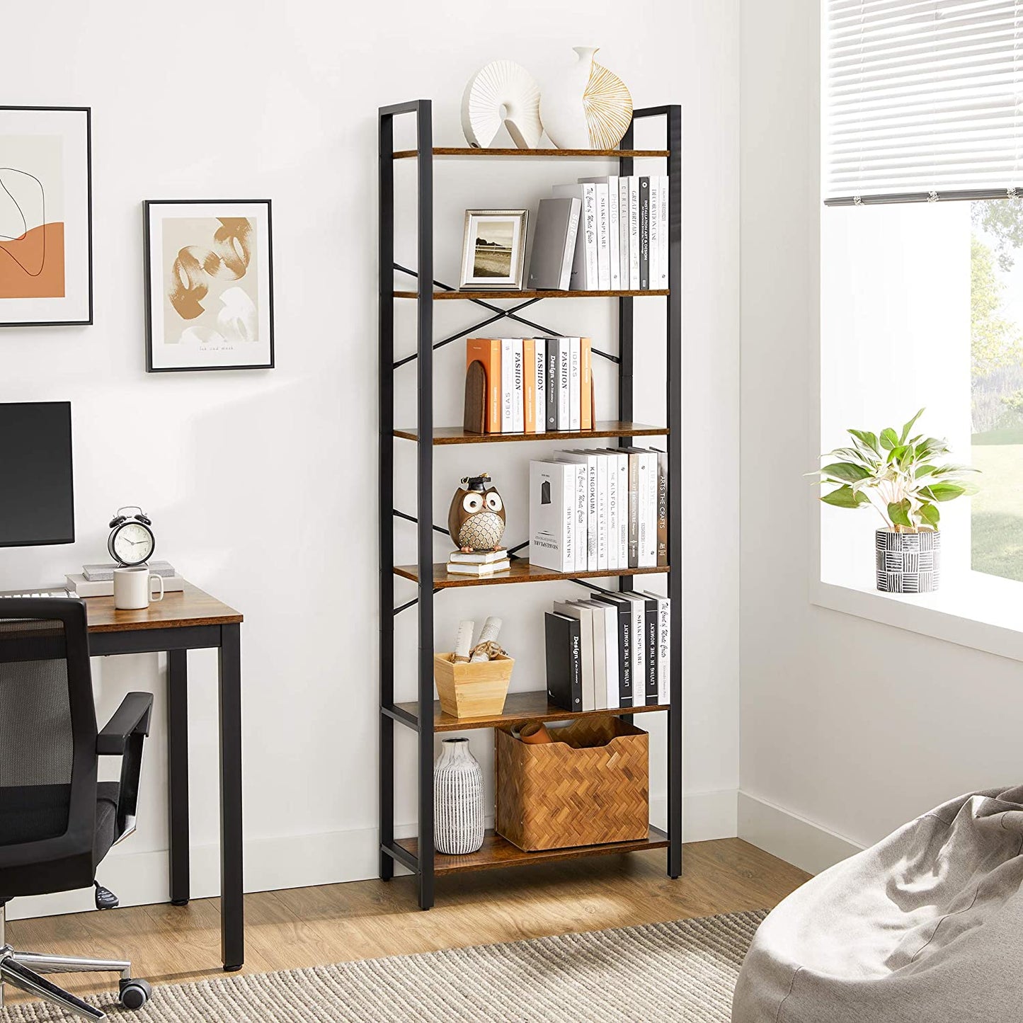 6-Tier Bookshelf & Storage Rack
