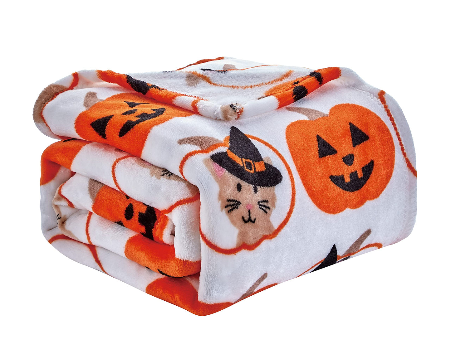 Decor&More Happy Halloween Microplush Throw Blanket (50" x 60")