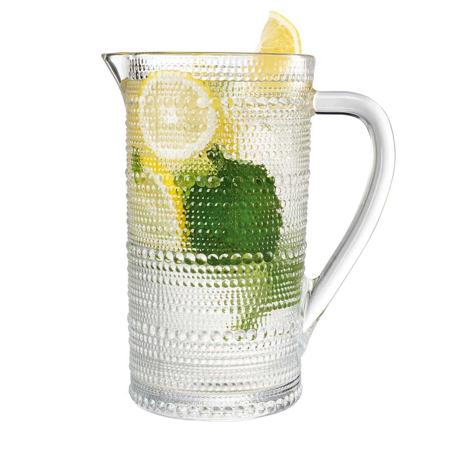 Bombay Hobnail Glass Pitcher for Juice and Lemonade | 82 oz