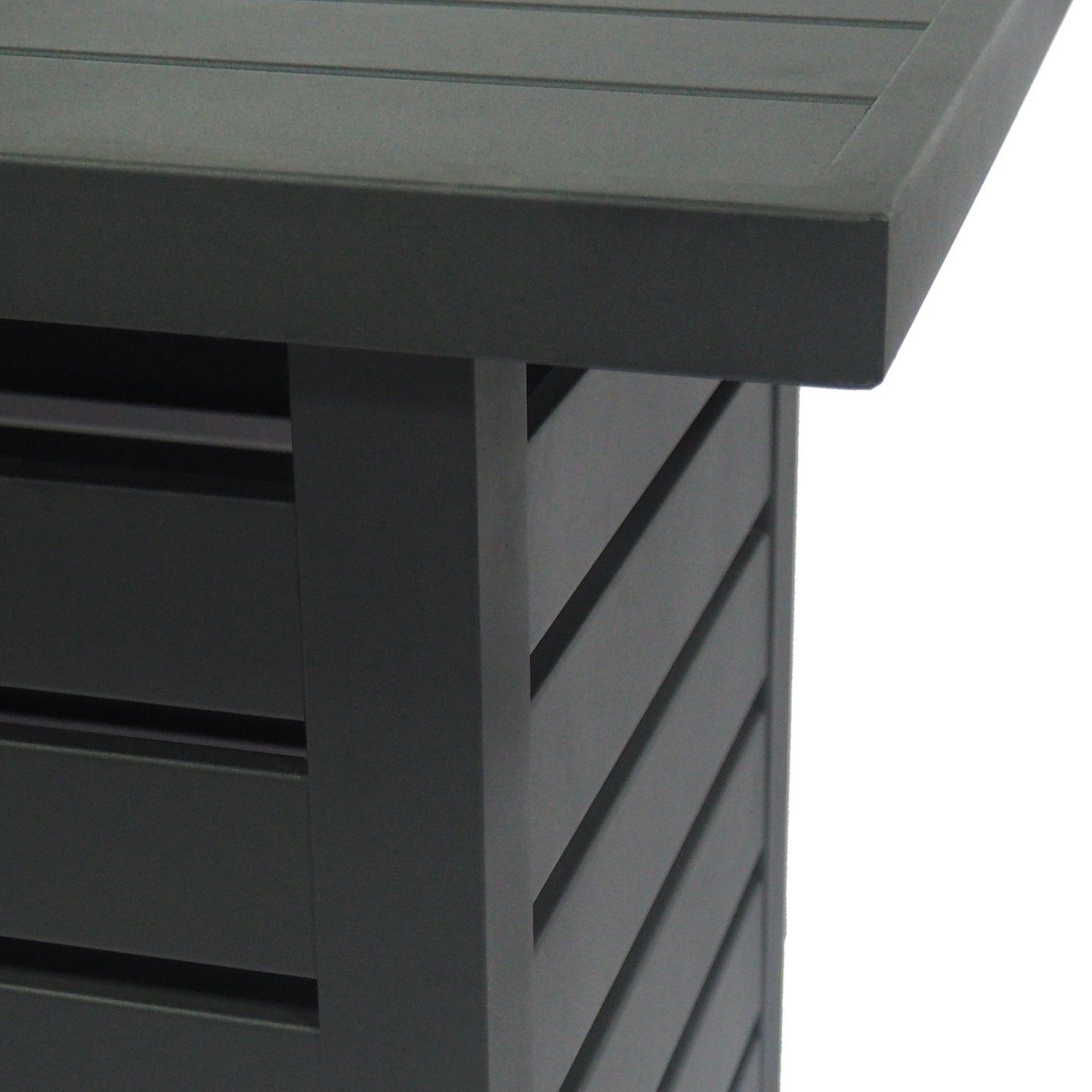 Rectangular Iron Fire Pit - 30,000 BTU - Tank Cover Inside