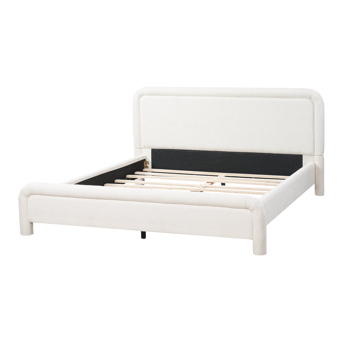 Queen Size Upholstered Platform Bed Frame