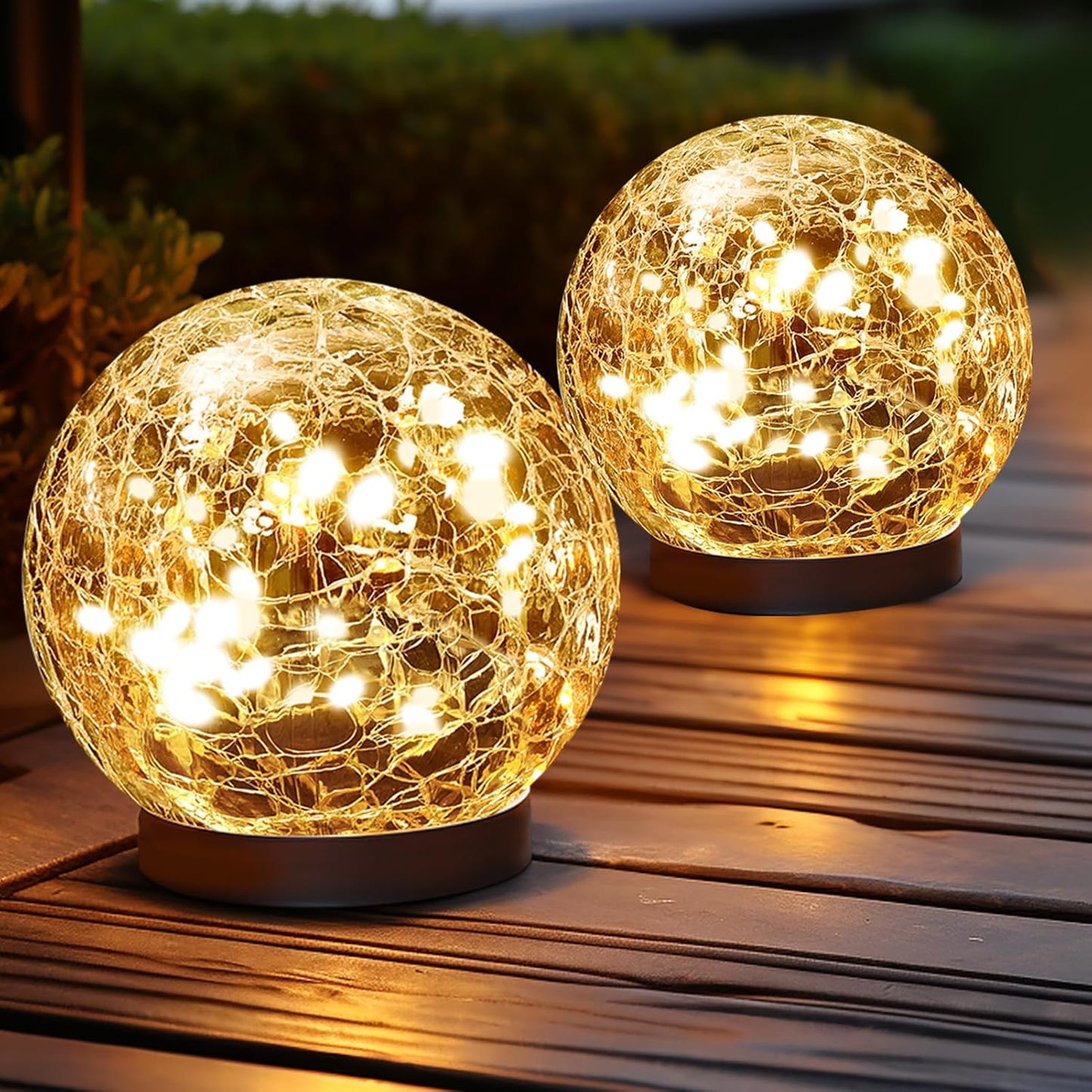 6 Pack Solar Globe Lights Outdoor Waterproof