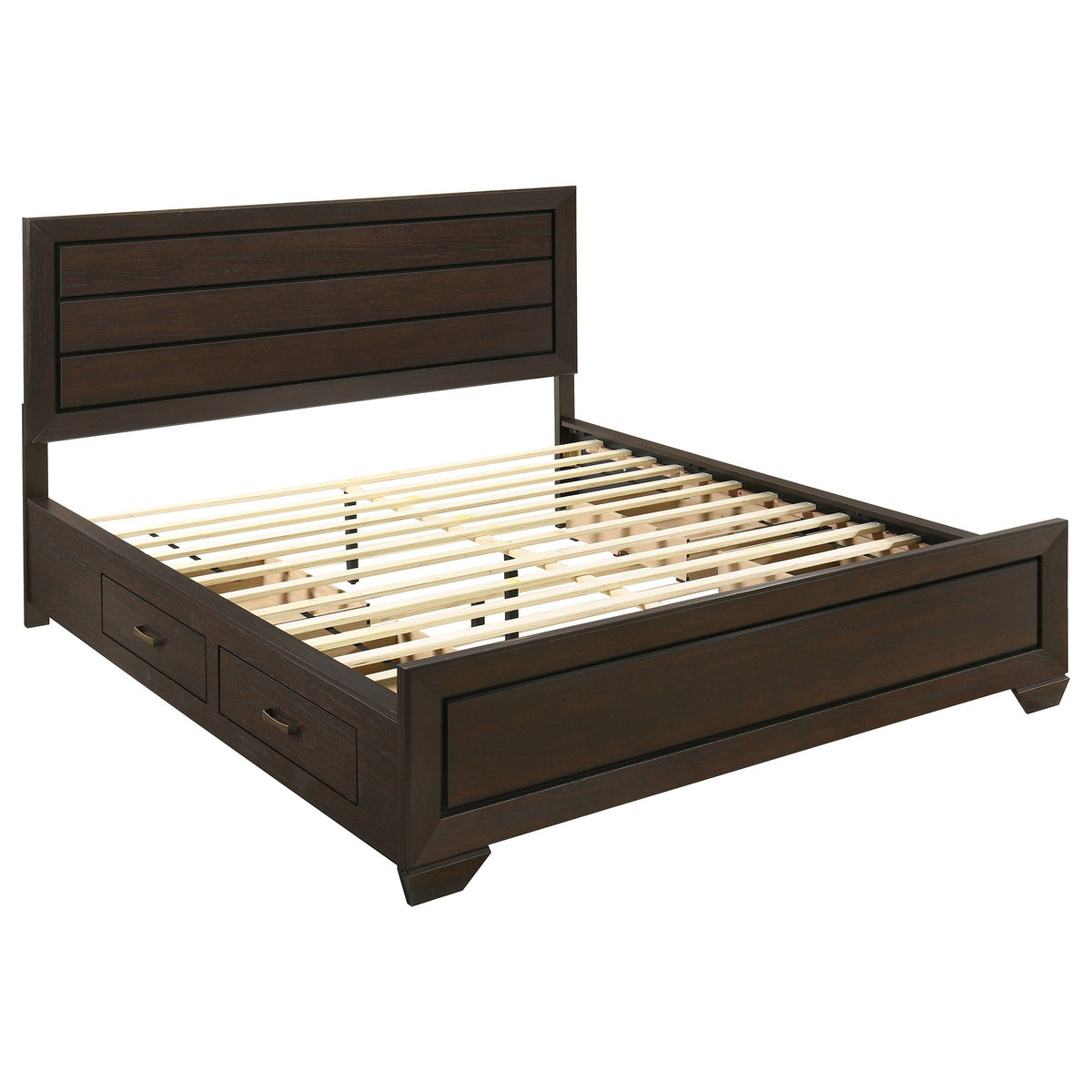 Holmgren Dark Cocoa Eastern King Storage Panel Bed