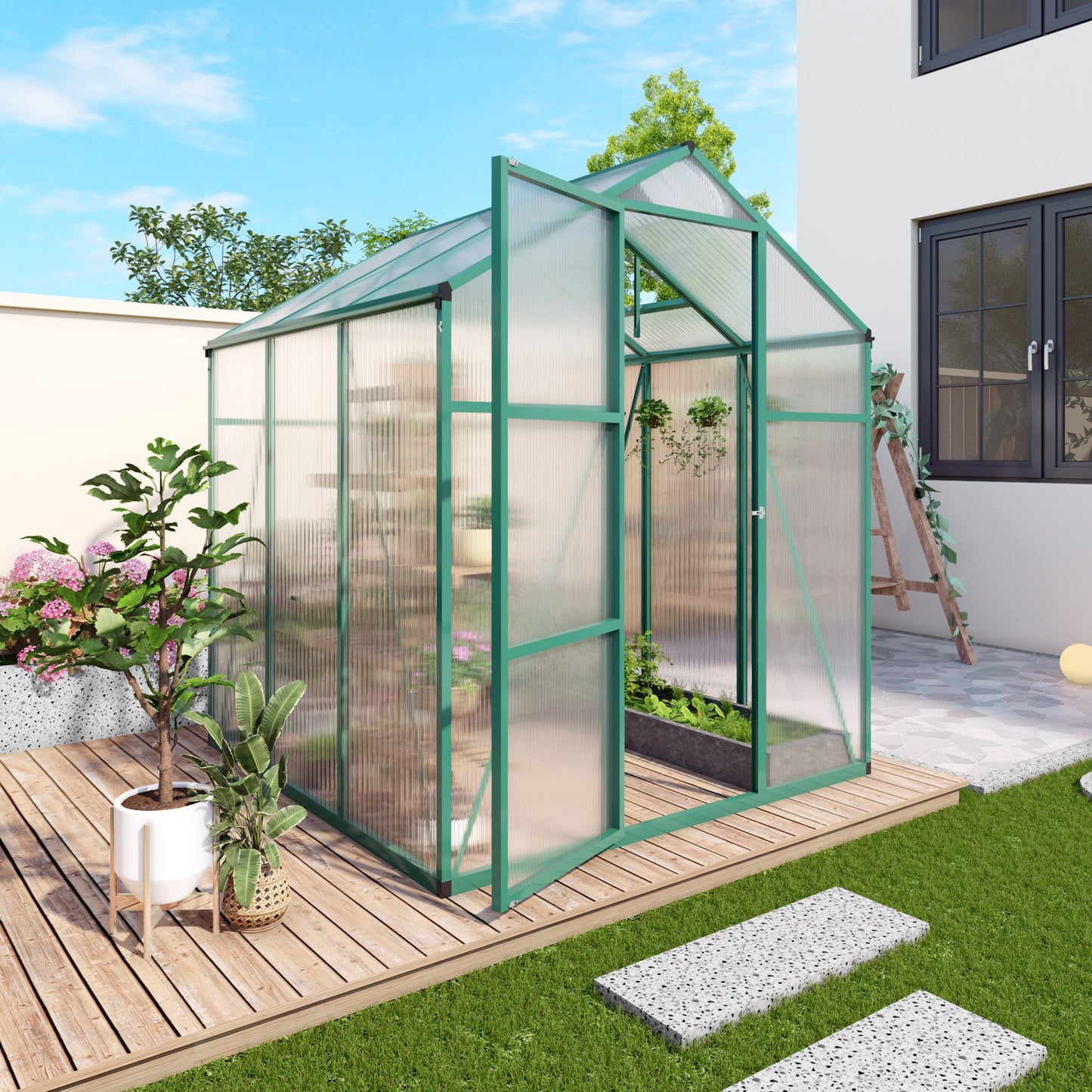 Heavy Duty Aluminum Greenhouse 6x6 FT