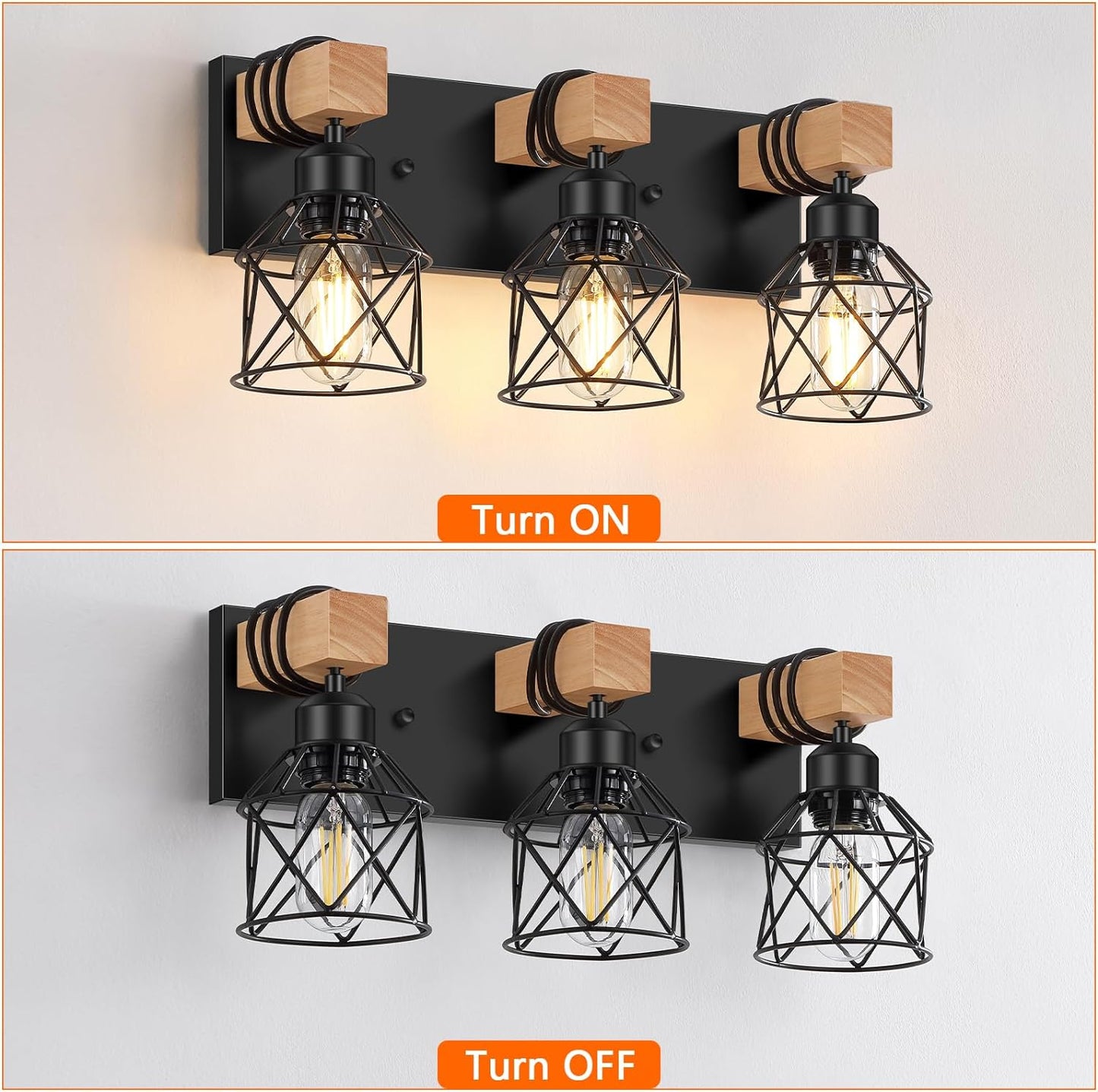3-Light Farmhouse Vanity Light