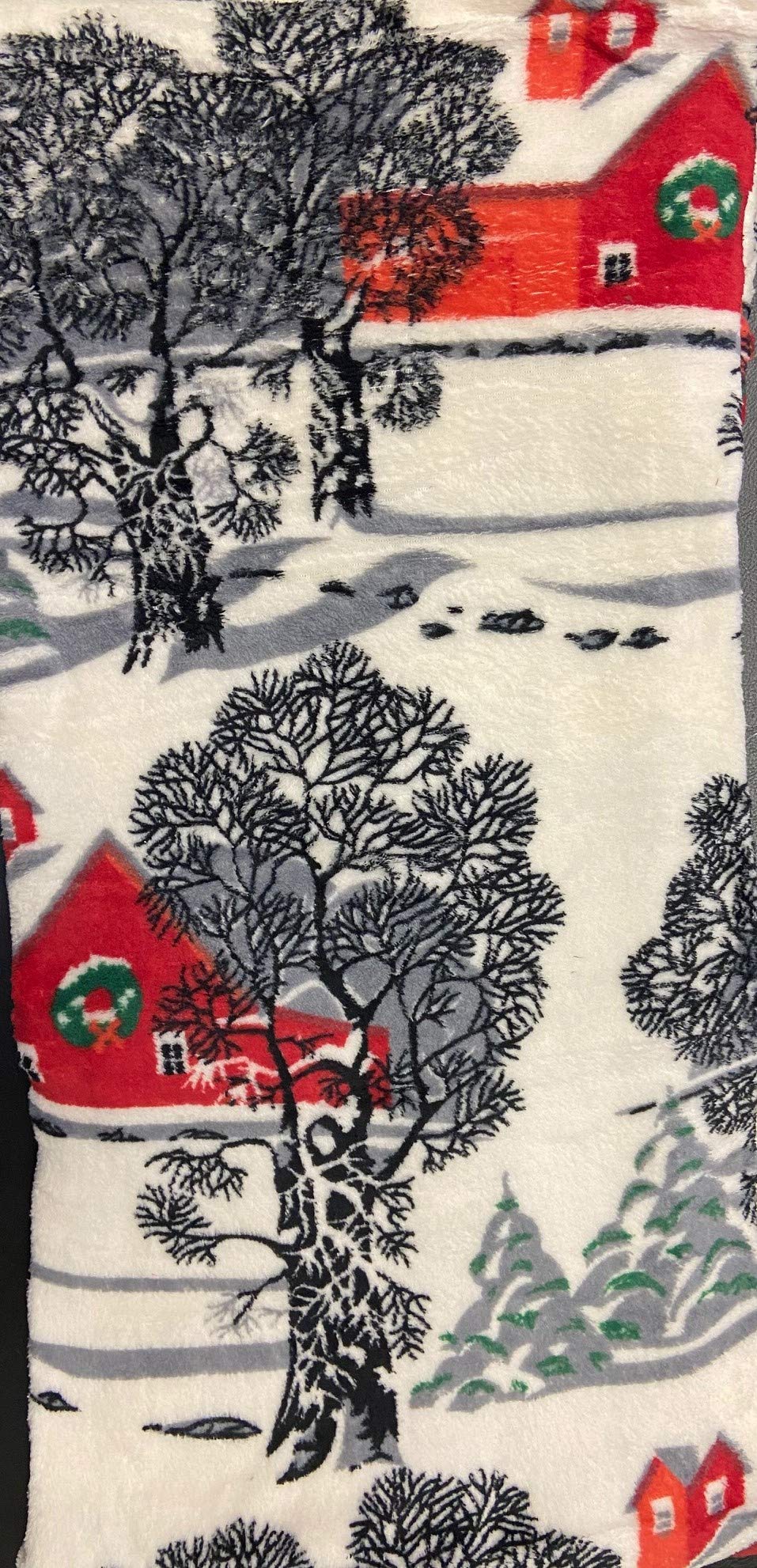 Decor&More Festive Holiday Microplush Throw Blanket (50" x 60") - Forest Friends