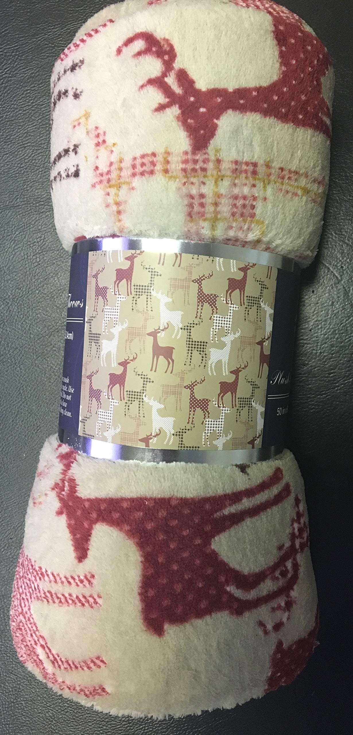 Decor&More Festive Holiday Microplush Throw Blanket (50" x 60") - Forest Friends