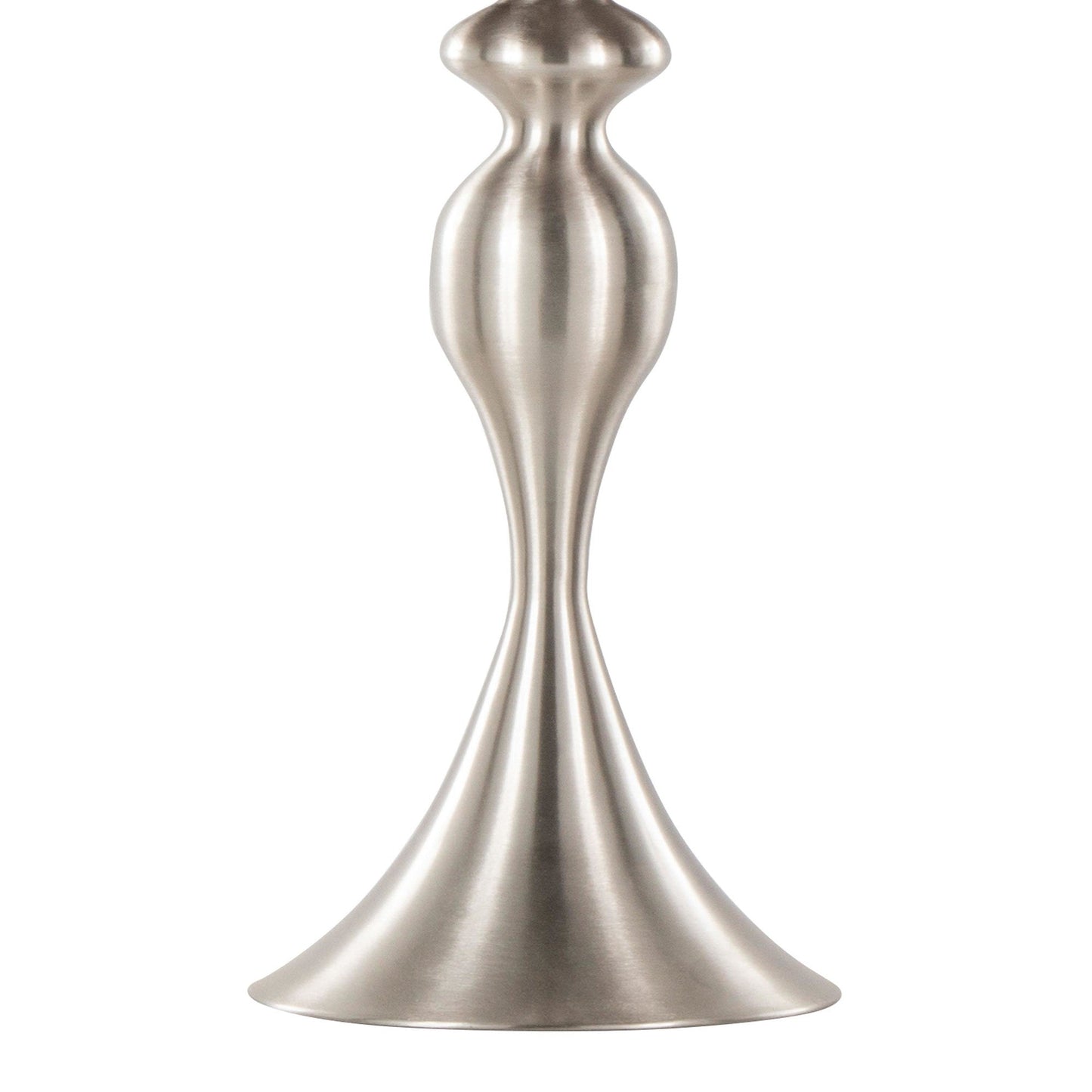 27" Contemporary Metal Table Lamp in Brushed Nickel