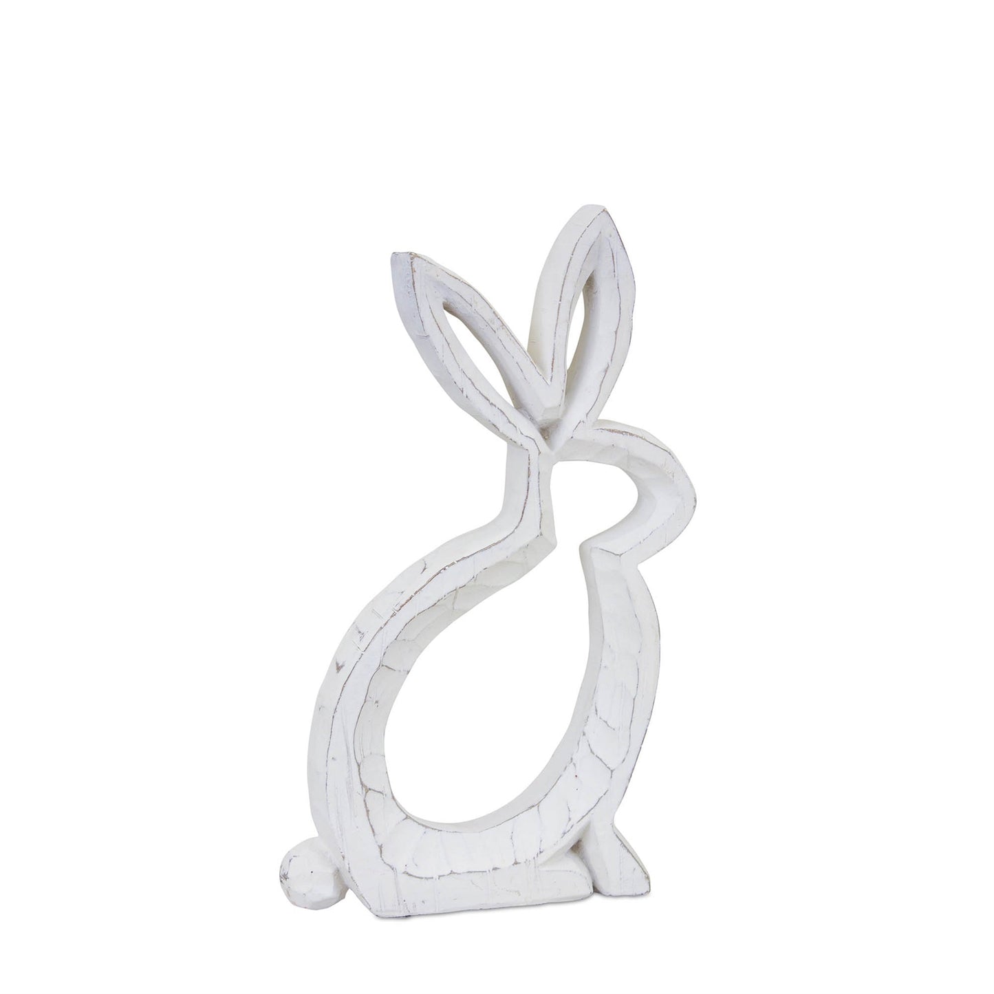 Set of 2 Carved Resin Stone Bunny Silhouettes