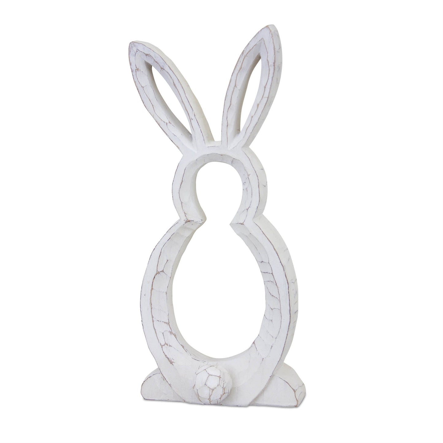 Set of 2 Carved Resin Stone Bunny Silhouettes