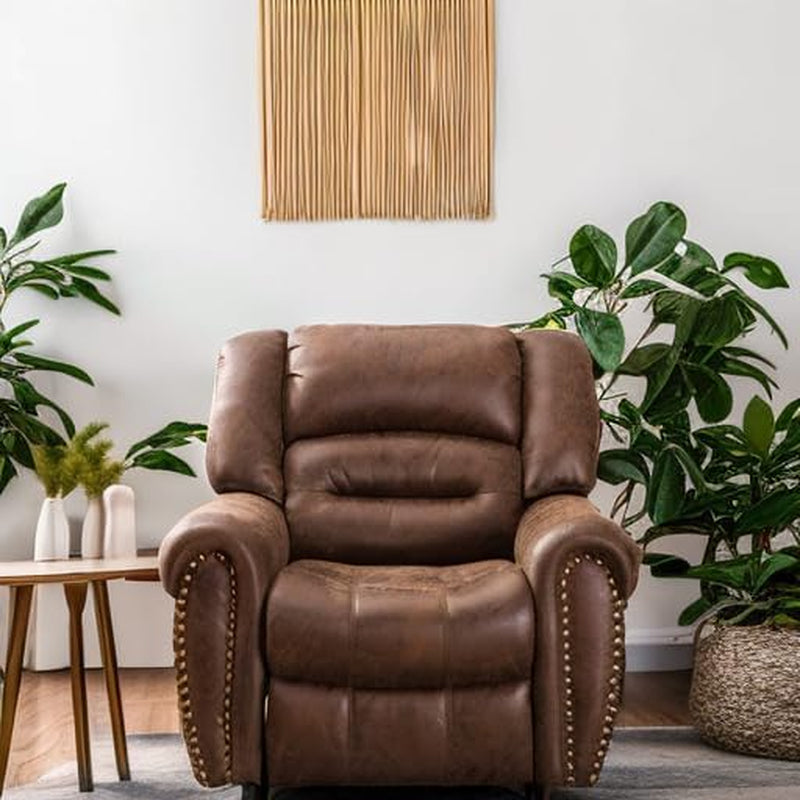 Nut Brown Electric Recliner Chair With USB Port Comfort