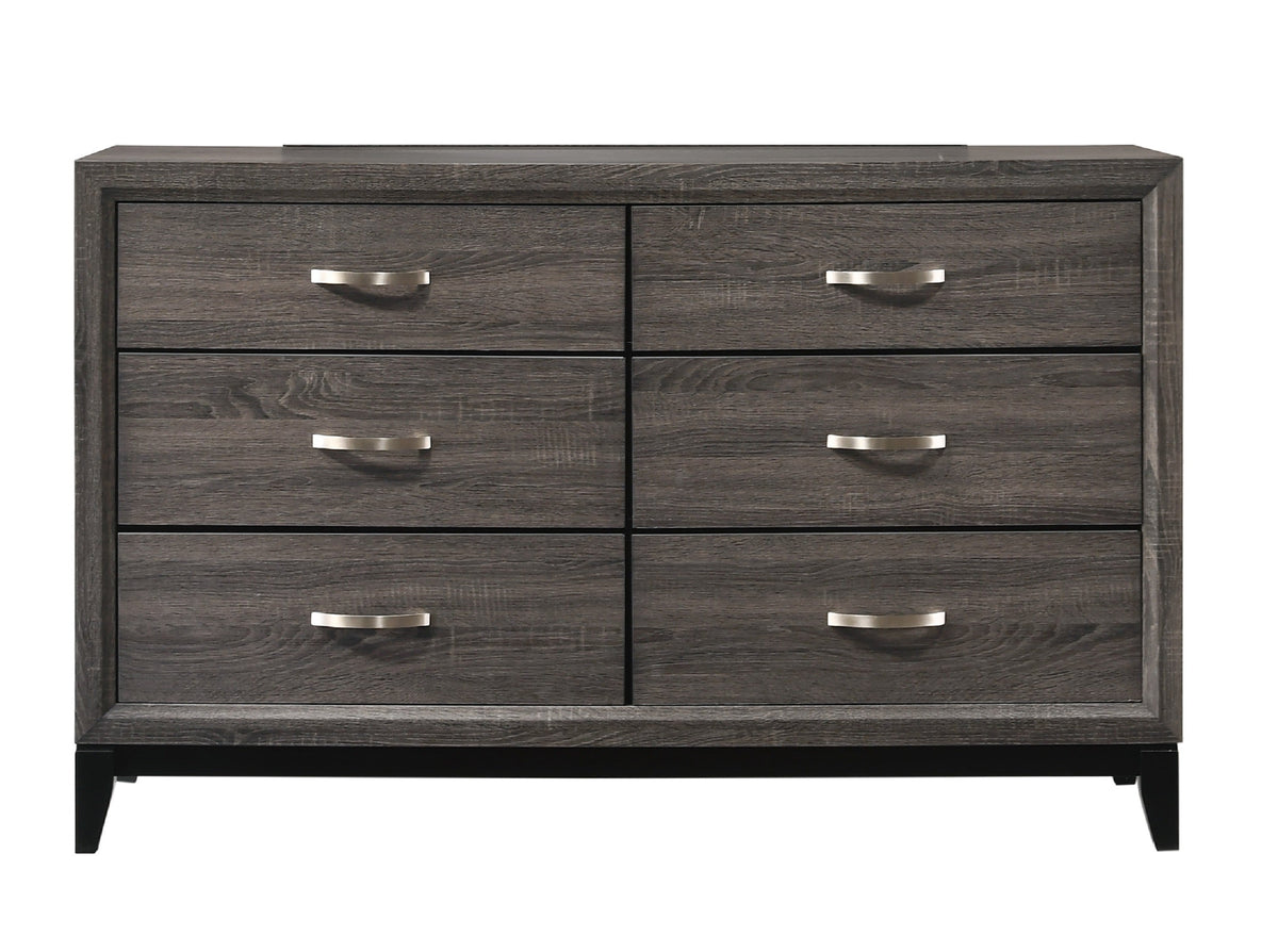 1pc Contemporary 6-Drawer Dresser