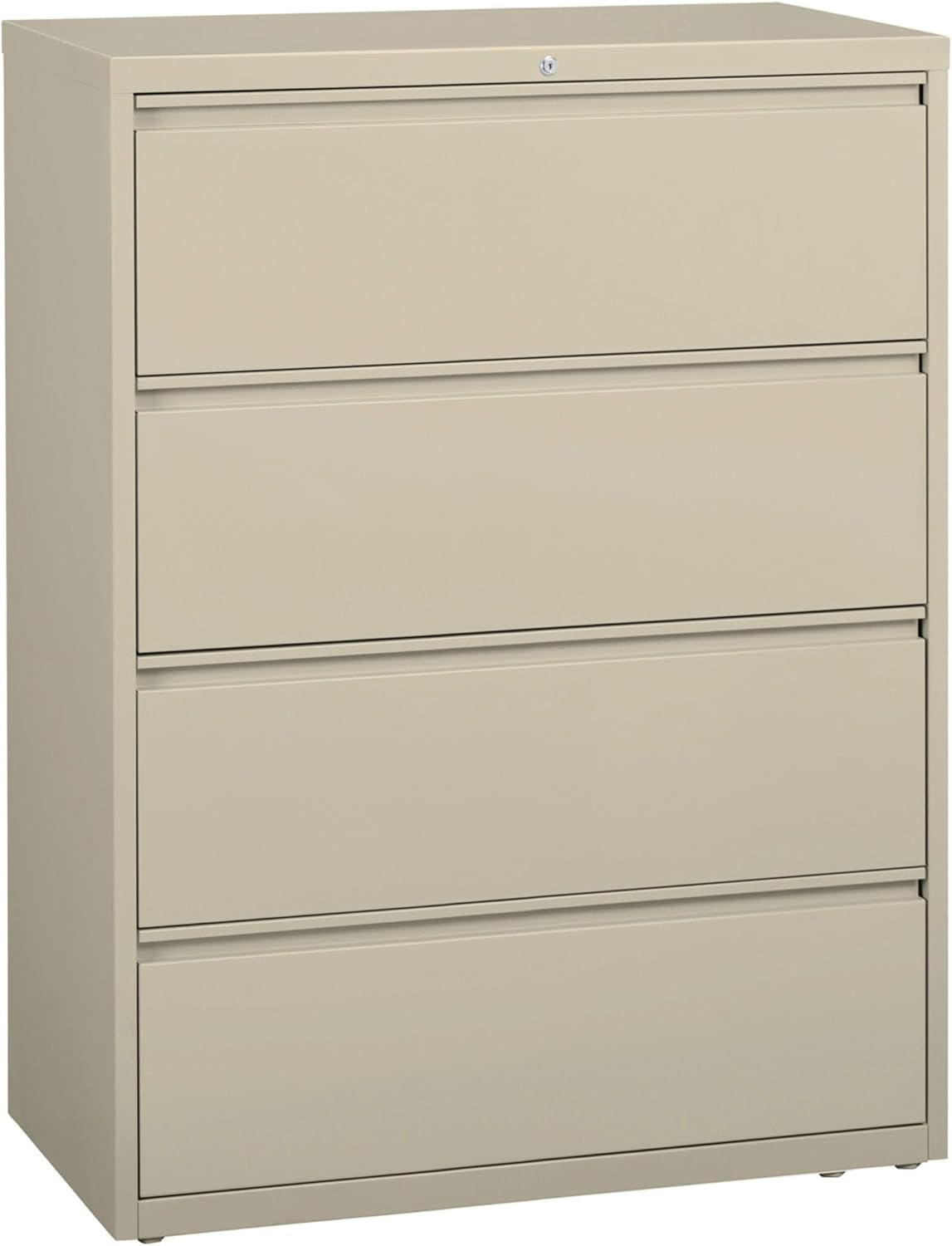 Four Drawer Lateral File Cabinet 42 By 18-5/8 By 52-1/2 Inch Putty