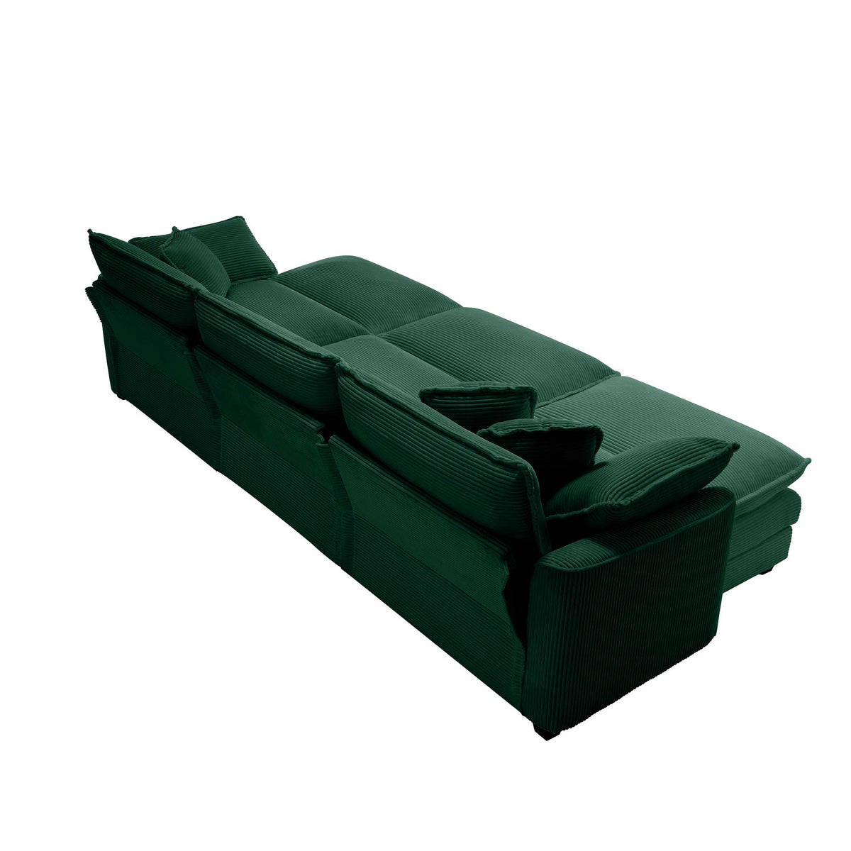 Oversized Modular Cushion Sofa with Portable Ottoman