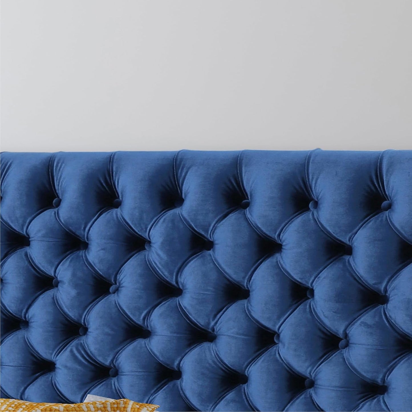Modern Upholstered Headboard with Adjustable Height and Buttons
