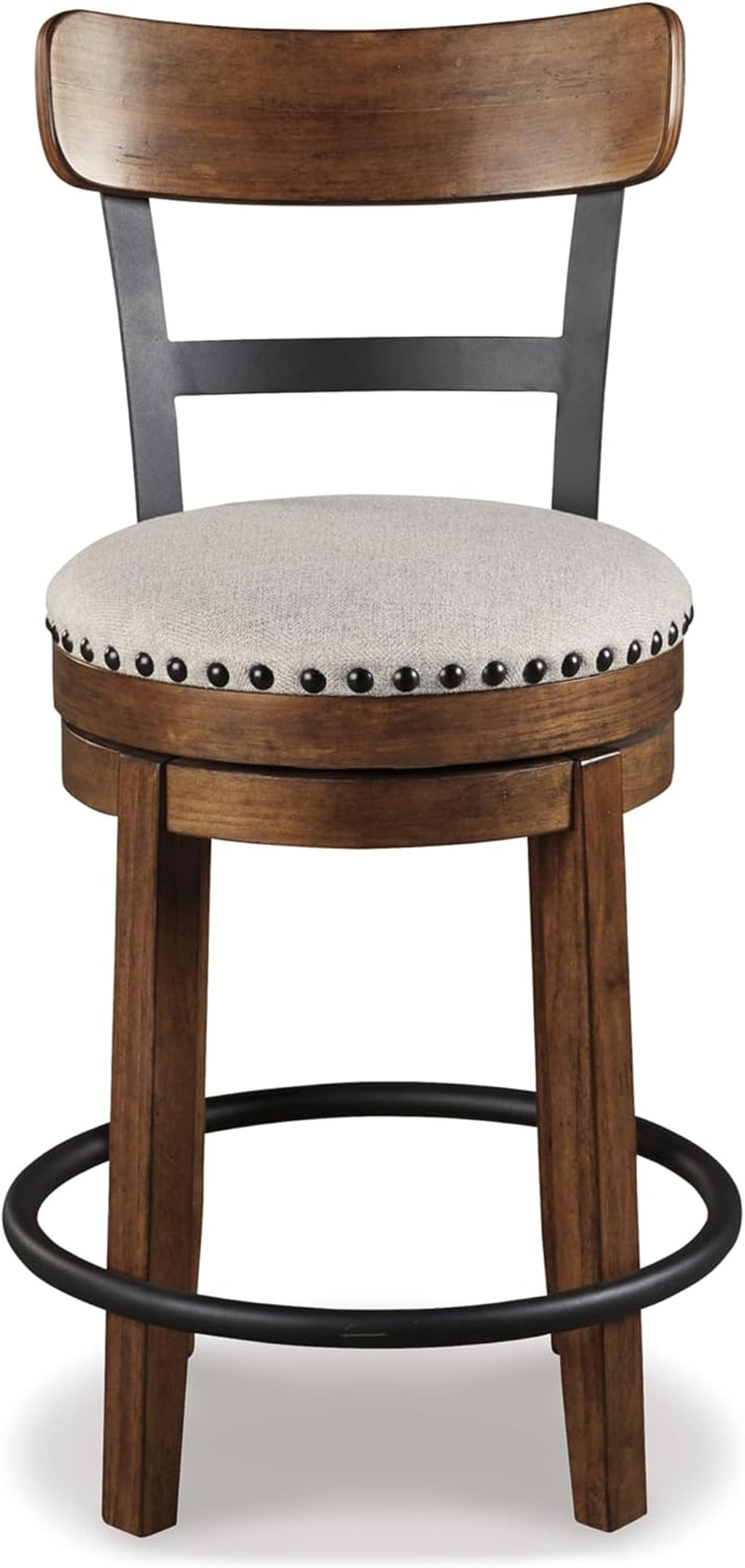 Rustic Farmhouse 24.5 Inch Counter Height Swivel Bar Stool