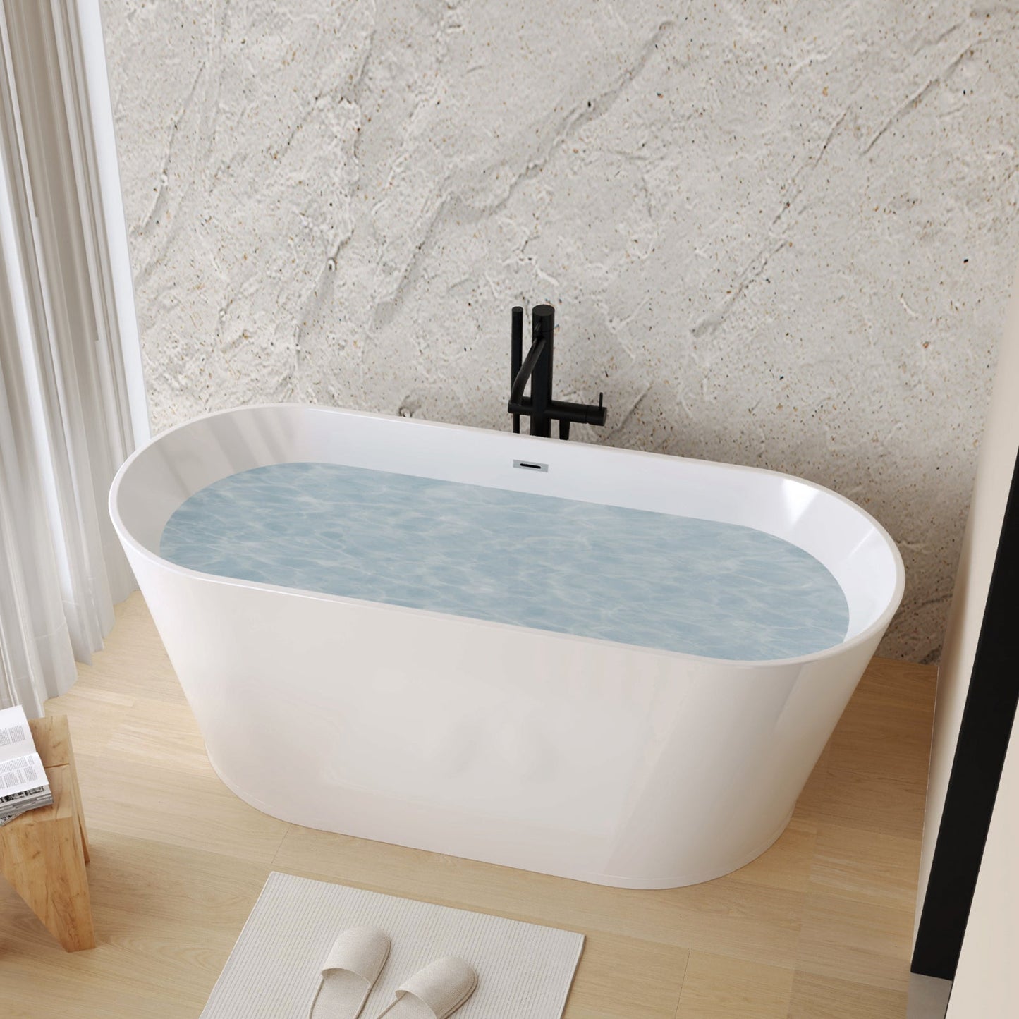 55" Acrylic Freestanding Bathtub