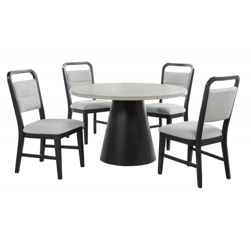 Contemporary Dining Room 5 Piece Set with Upholstered Chairs