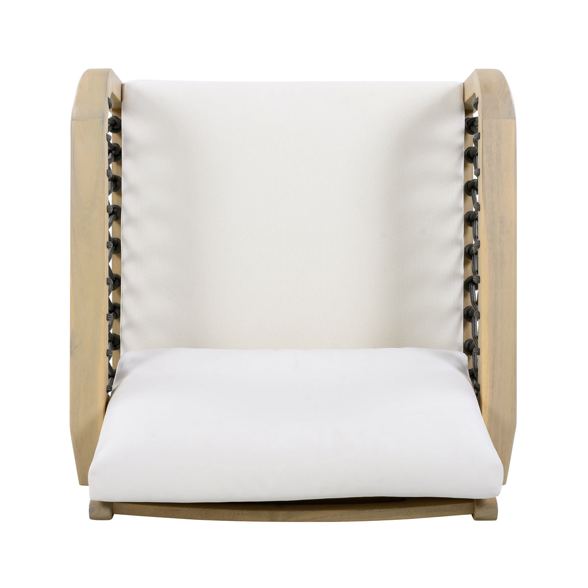 Outdoor Acacia Wood Club Chair with Handwoven Rope (Set of 2)