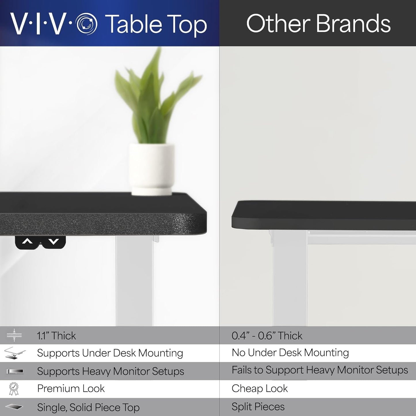 60 Inch Electric Height Adjustable Standing Desk For Office