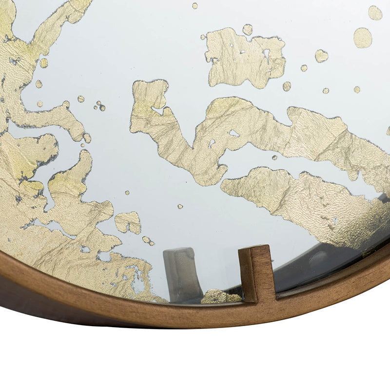 D15.7x2.4' Minimalist Mirrored Clock, Gold