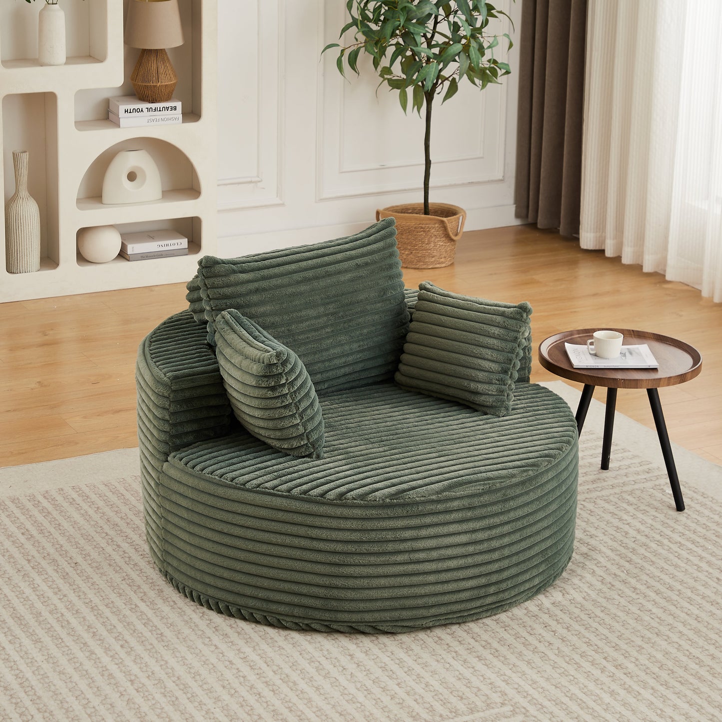 50"L Corduroy Sponge Single Sofa